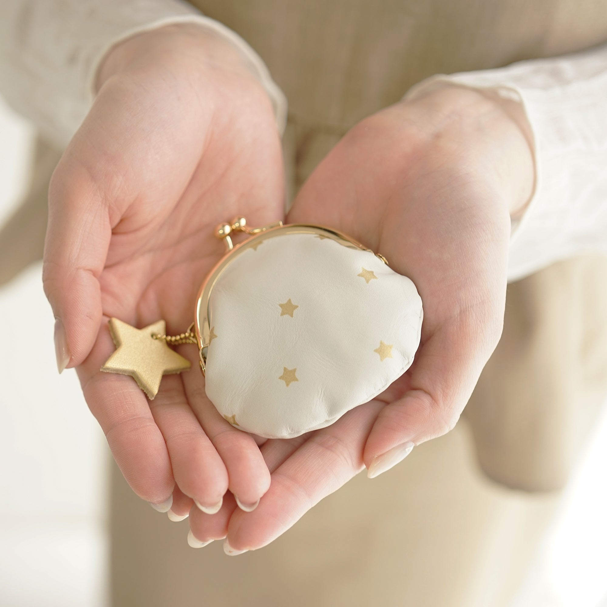 hoshinooto/本革 mini がま口財布 [Gemini-ジェミニ]