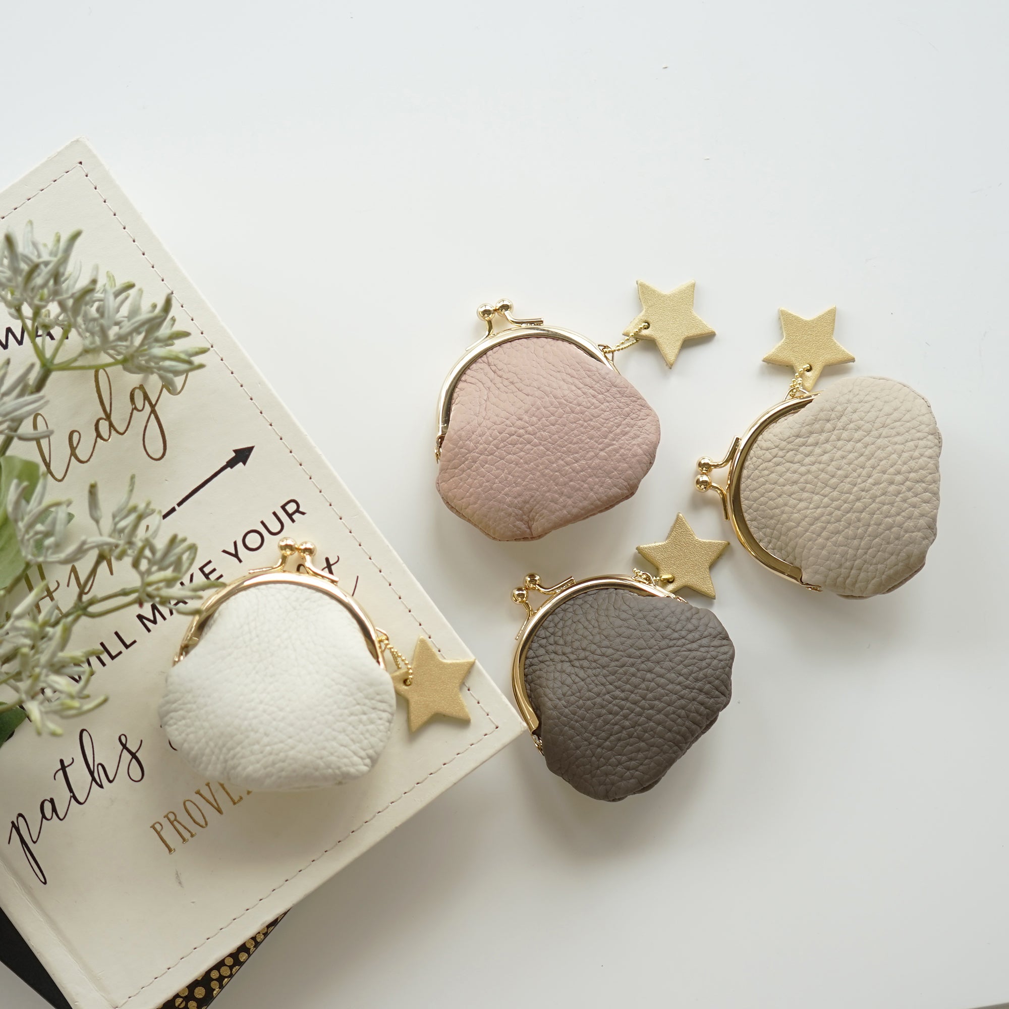 hoshinooto/本革 mini がま口財布 [Gemini-ジェミニ]