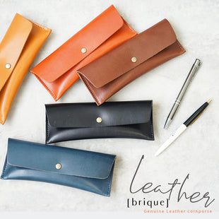 jour7[ジョルセ] /栃木レザー ペンケース[brique-ブリック]　[名入れ可]