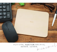 jour7[ジョルセ］/本革マウスパッド[epais-エペ] （四角・ハート）［名入れ可］