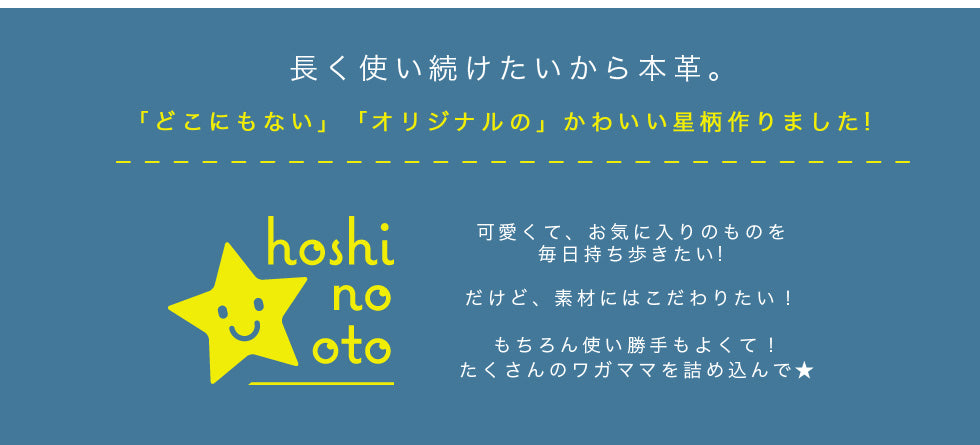 hoshinooto/本革ペンケース【星シリーズ】
